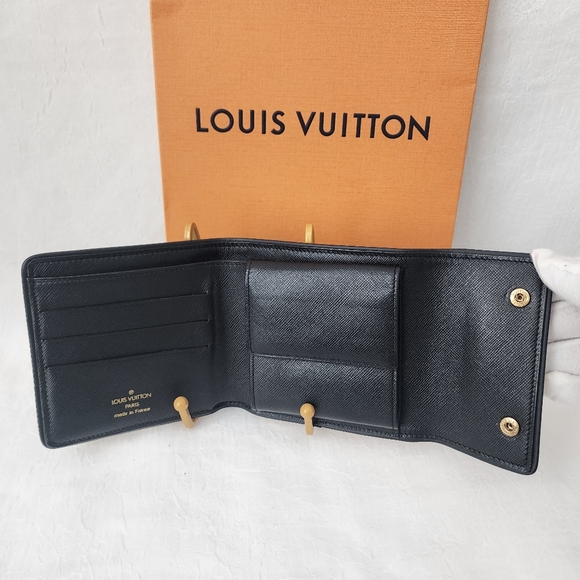 Auth Louis Vuitton Denim Monogram Trifold Wallet - Picture 4 of 9